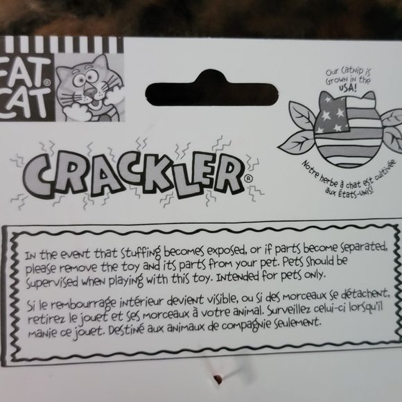 Fat Cat Crackler Cat Toy Various styles  w Catnip.. New! - Picture 2 of 3